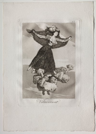Ochenta Caprichos: Volaverunt, 1793-1798. autorstwa Francisco de Goya