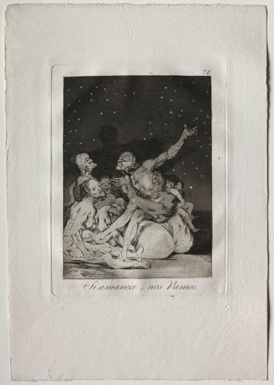 Ochenta Caprichos: Kiedy nadejdzie dzień, odejdziemy, 1793-1798. autorstwa Francisco de Goya