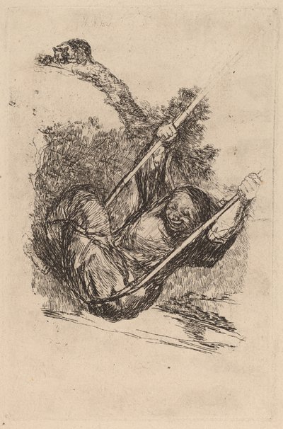 Stara kobieta na huśtawce autorstwa Francisco de Goya