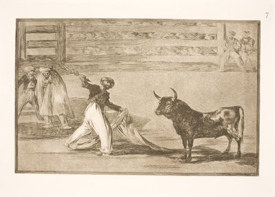 Pochodzenie harpunów lub banderilli autorstwa Francisco de Goya