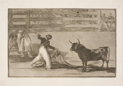 Pochodzenie harpunów lub banderilli autorstwa Francisco de Goya