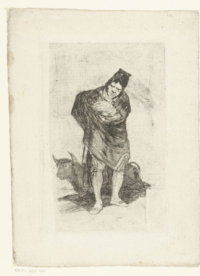Stary torreador El embozado autorstwa Francisco de Goya