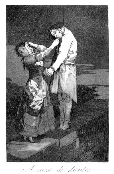 Polowanie na zęby, 1799 autorstwa Francisco de Goya