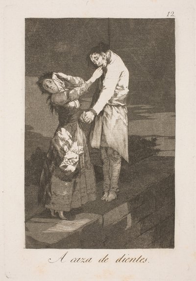 W poszukiwaniu zębów autorstwa Francisco de Goya
