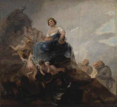 Poesie et poetes - Poezja i poeci, Goya, Francisco, de (1746-1828). Olej na płótnie. Wymiar : 298x326 cm. Muzeum Narodowe w Sztokholmie autorstwa Francisco de Goya