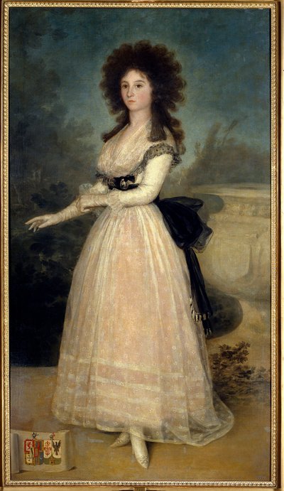 Portret u stóp Dona Tadea Arias de Enriquez Obraz Francisco de Goya (1746-1828) (Ec. Esp) XVIII-wieczny Madryt. Musee Du Prado – pełnometrażowy portret Dony Tadei Arias de Enriquez. Obraz Francisco de Goya (1746-1828) (szkoła hiszpańska) 18th autorstwa Francisco de Goya