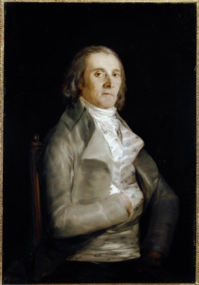 Portret Don Andres del Peral (czynny 1770-1820) malarz dekorator - Olej na drewnie autorstwa Francisco de Goya