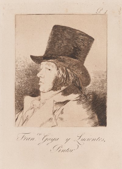 Portret Artysty, koniec XVIII-początek XIX wiek (druk) autorstwa Francisco de Goya