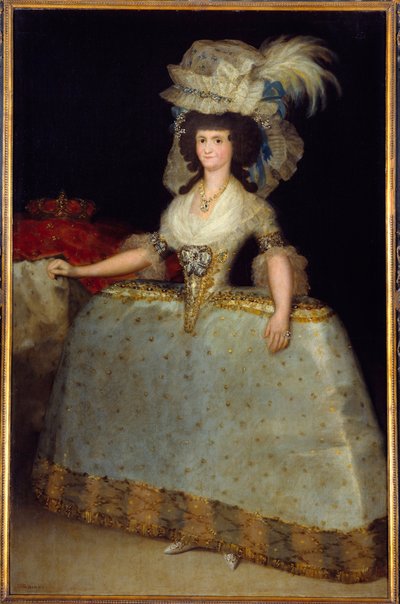 Portret królowej Hiszpanii Marii Ludwiki (1751-1819), żony Karola IV Obraz autorstwa Francisco de Goya (1746-1828) 1828 Madryt, Muzeum Prado - Portret pełnometrażowy królowej Hiszpanii Marii Ludwiki (1751-1819) , żona Karola IV. Malarstwo Francisco d autorstwa Francisco de Goya