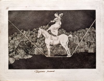 Precise Folly z serii Los Disparates Follies, 1815-1819 autorstwa Francisco de Goya
