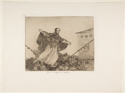 Niech pęknie sznur, Tablica 77 z Los Desastres de la Guerra (Klęski wojny), po 1814-15, wydana w 1863 (akwaforta, akwatinta lub lavis i sucha igła) autorstwa Francisco de Goya