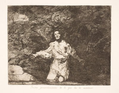 Ponure przeczucie, co przyniesie przyszłość (1) autorstwa Francisco de Goya