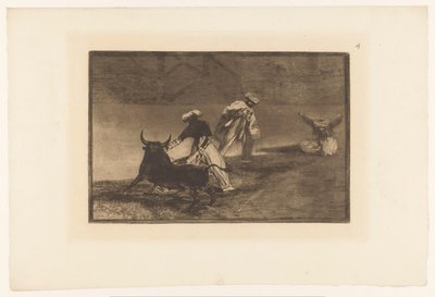 Torreadory na arenie Capean otro encerrado Walki byków (tytuł serii) La Taureaumachie (tytuł serii) La Tauromaquia (tytuł serii) autorstwa Francisco de Goya