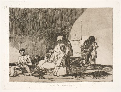 Zdrowi i chorzy (57) autorstwa Francisco de Goya