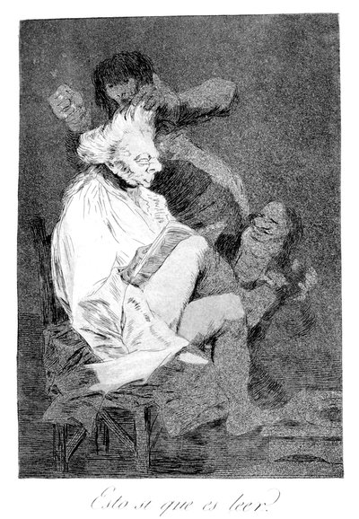 To z pewnością potrafi czytać, 1799 autorstwa Francisco de Goya