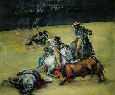 Walka byków, ok.1825 autorstwa Francisco de Goya