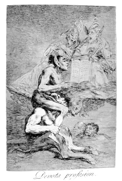 Zawód pobożny, 1799 autorstwa Francisco de Goya