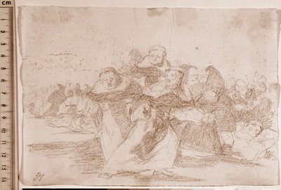Katastrofy wojny: wszystko jest pomieszane (rysunek przygotowawczy) autorstwa Francisco de Goya