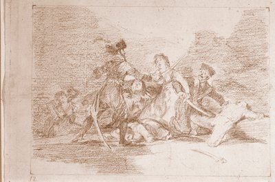 Katastrofy wojny : Jest już za późno (rysunek przygotowawczy) autorstwa Francisco de Goya