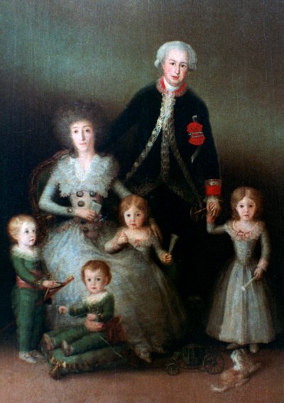 Książę Osuny i jego rodzina, 1788 autorstwa Francisco de Goya