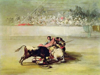Upadek Picadora z konia pod bykiem autorstwa Francisco de Goya