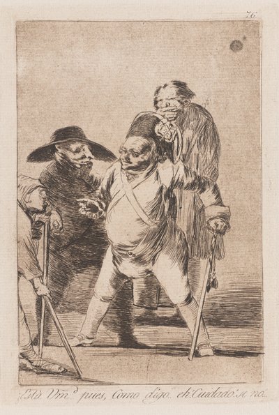 Nawyk dowodzenia, koniec 18-wczesny 19th wiek (druk) autorstwa Francisco de Goya