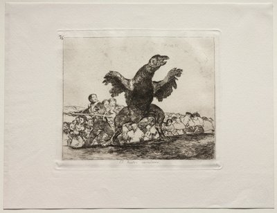 Okropności wojny: mięsożerny sęp. autorstwa Francisco de Goya