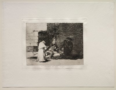 Okropności wojny: dobroczynność kobiet autorstwa Francisco de Goya