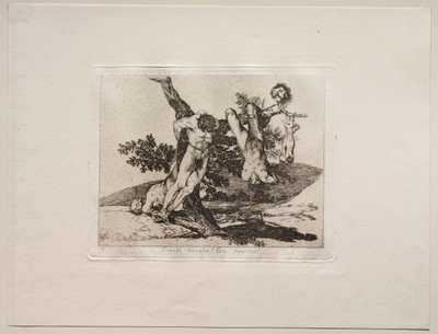 Okropności wojny: bohaterski wyczyn! Z trupami!. autorstwa Francisco de Goya