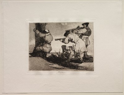 Okropności wojny: Barbarzyńcy! autorstwa Francisco de Goya