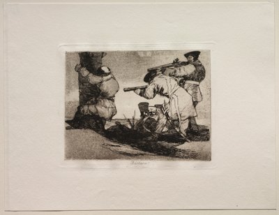 Okropności wojny: Barbarzyńcy!. autorstwa Francisco de Goya