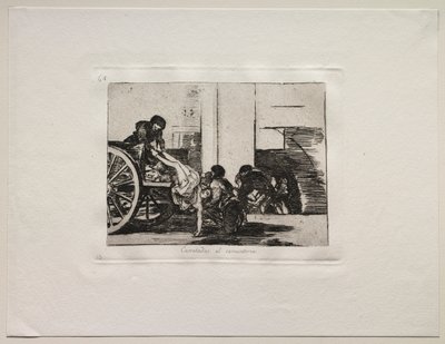 Okropności wojny: Wozy na cmentarz autorstwa Francisco de Goya