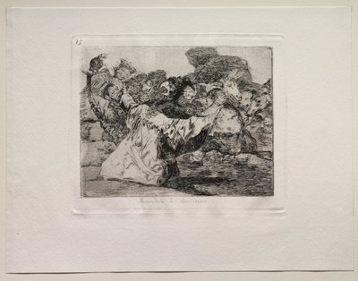 Horrors of War: Charlatans Show. autorstwa Francisco de Goya