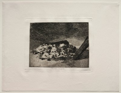 Okropności wojny: Żniwa umarłych. autorstwa Francisco de Goya