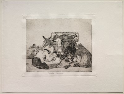 Okropności wojny: Dziwne oddanie!. autorstwa Francisco de Goya