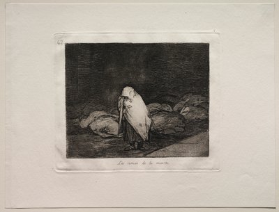 Okropności wojny: łoża śmierci autorstwa Francisco de Goya