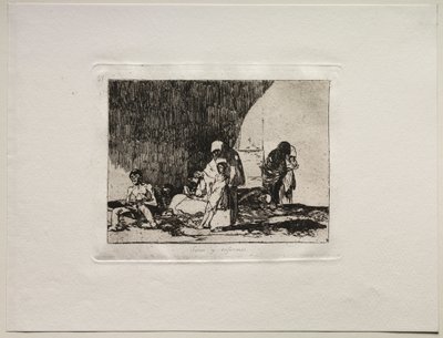 Okropności wojny: zdrowi i chorzy. autorstwa Francisco de Goya