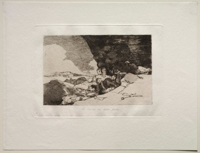 Okropności wojny: to samo gdzie indziej. autorstwa Francisco de Goya