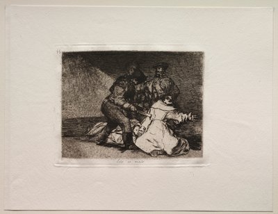 Okropności wojny: to jest złe. autorstwa Francisco de Goya