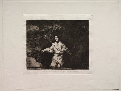 Okropności wojny: strona tytułowa – smutne przeczucia tego, co się wydarzy autorstwa Francisco de Goya