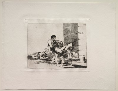 Okropności wojny: na cmentarz. autorstwa Francisco de Goya