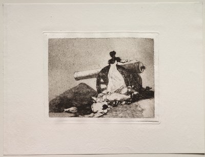 Okropności wojny: co za odwaga! autorstwa Francisco de Goya