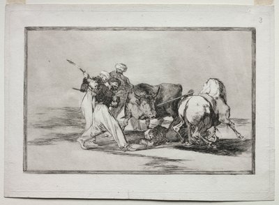 Maurowie osiedlili się w Hiszpanii, porzucając przesądy Koranu, przyjęli tę sztukę..., 1815-1816 autorstwa Francisco de Goya