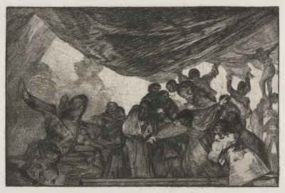 Przysłowia: Clear Folly, 1864. autorstwa Francisco de Goya