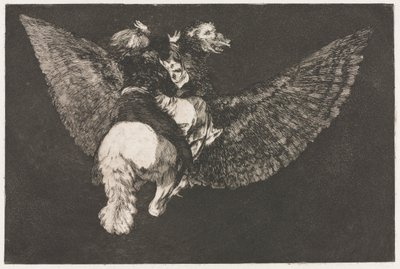 Przysłowia: latające szaleństwo autorstwa Francisco de Goya