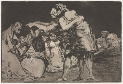 Przysłowia: szaleństwo małżeńskie autorstwa Francisco de Goya