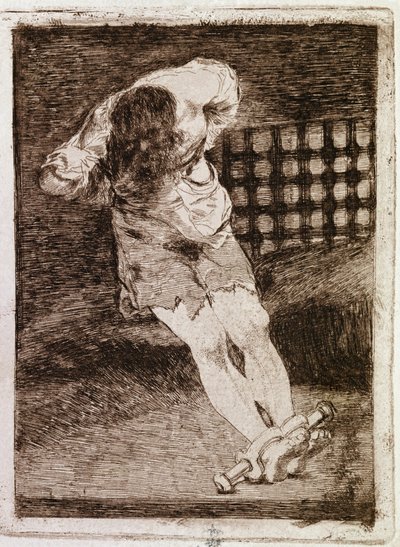 Wykluczenie winnego nie wymaga męki (Grawerowanie autorstwa Francisco de Goya
