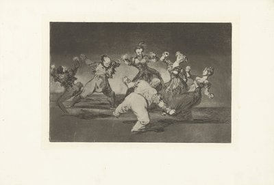 Wesoła głupota Odmienne Alegre Los Disparates (The Follies) (tytuł serii) Los Proverbios (Przysłowia) (tytuł serii) autorstwa Francisco de Goya