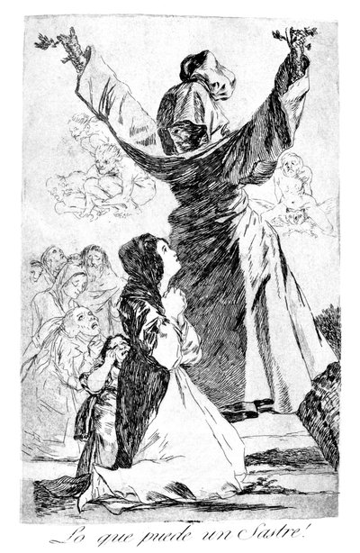 Co potrafi krawiec!, 1799 autorstwa Francisco de Goya