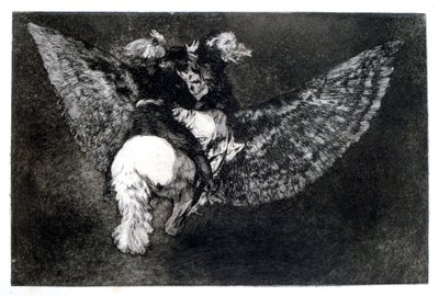 Skrzydlaty nonsens, 1819-1823 autorstwa Francisco de Goya
